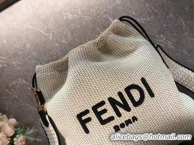 Promotional FENDI PACK SMALL POUCH Braided straw Large-bag F1529 Beige