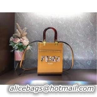 Buy Cheap FENDI SUNSHINE SHOPPER leather mini-bag F1620 Orange