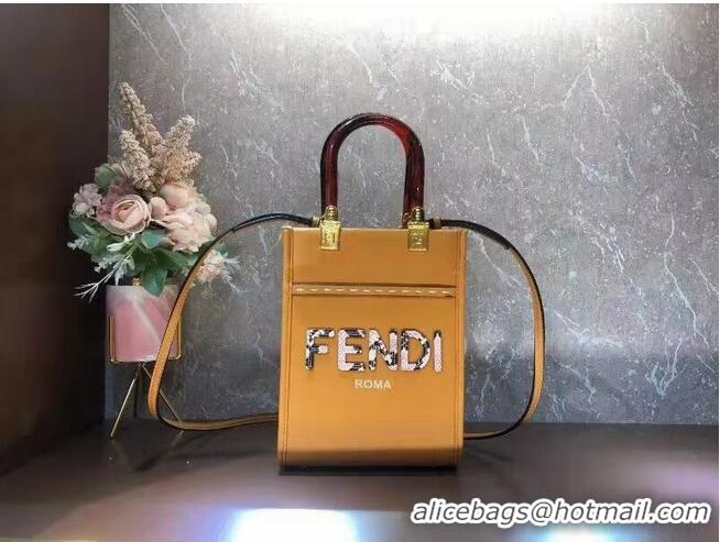 Buy Cheap FENDI SUNSHINE SHOPPER leather mini-bag F1620 Orange