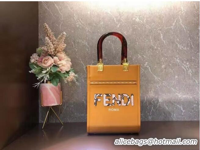 Buy Cheap FENDI SUNSHINE SHOPPER leather mini-bag F1620 Orange