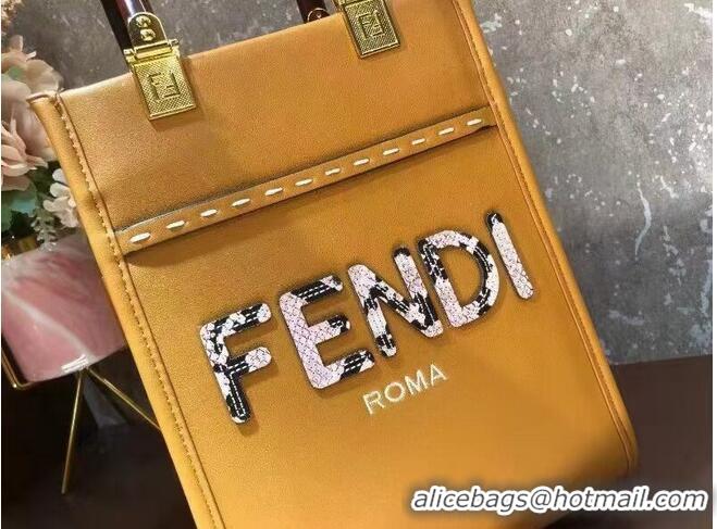 Buy Cheap FENDI SUNSHINE SHOPPER leather mini-bag F1620 Orange