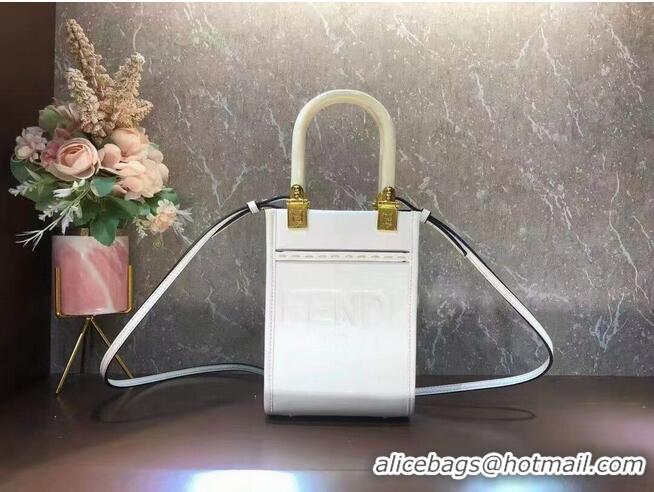 Good Product FENDI MINI SUNSHINE SHOPPER leather mini-bag 8BS051ABV Beige