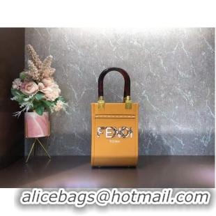 Super Quality FENDI MINI SUNSHINE SHOPPER leather mini-bag 8BS051ABV Orange