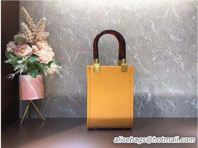 Super Quality FENDI MINI SUNSHINE SHOPPER leather mini-bag 8BS051ABV Orange