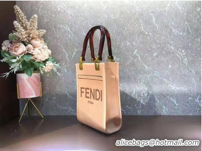 Most Popular FENDI MINI SUNSHINE SHOPPER leather mini-bag 8BS051ABV Pink