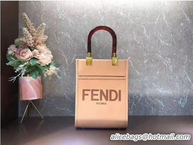 Most Popular FENDI MINI SUNSHINE SHOPPER leather mini-bag 8BS051ABV Pink