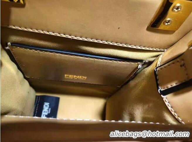 New Design FENDI MINI SUNSHINE SHOPPER leather mini-bag 8BS051ABV Yellow