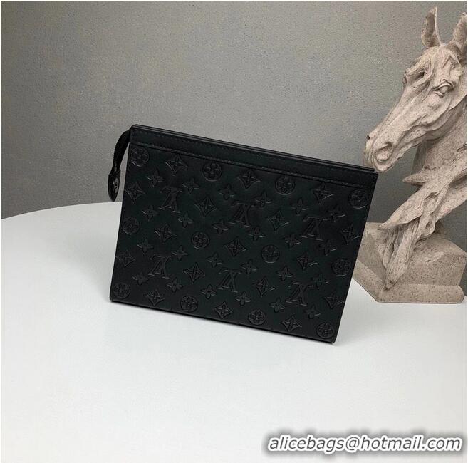 Grade Cheapest Louis Vuitton Monogram Eclipse POCHETTE VOYAGE MM M61692 Black