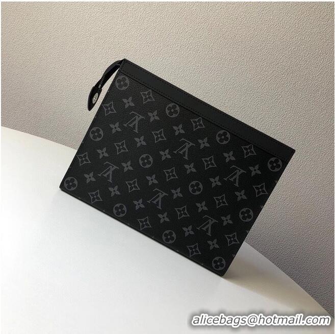 Best Price Louis Vuitton Monogram Eclipse POCHETTE VOYAGE MM M61692 Hand drawn Rainbow