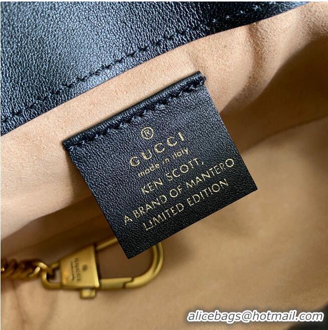 Best Product Gucci Dionysus Leather Super mini Bag 476433 Black Flower