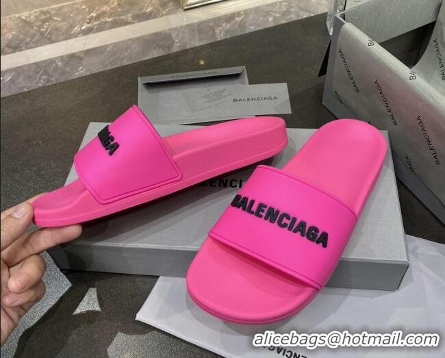 Best Luxury Balenciaga Flat Slide Sandals 031014 Pink 2021