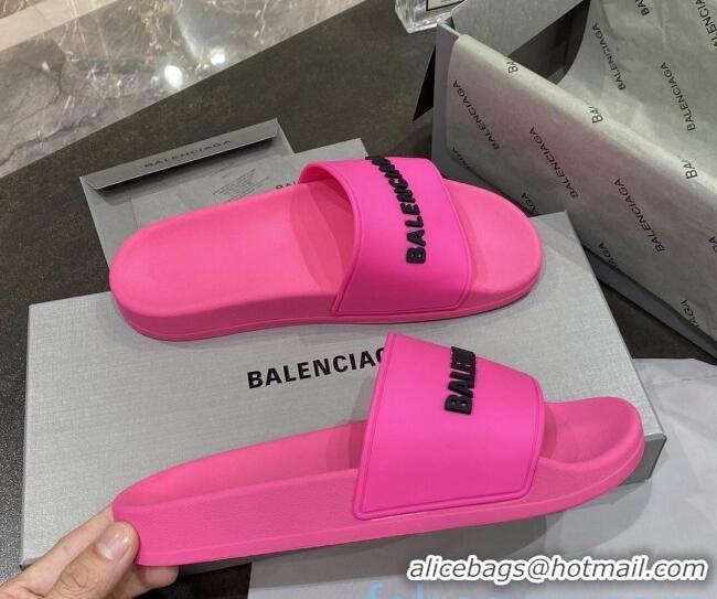 Best Luxury Balenciaga Flat Slide Sandals 031014 Pink 2021