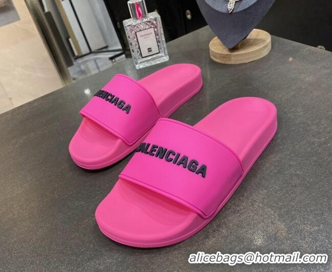 Best Luxury Balenciaga Flat Slide Sandals 031014 Pink 2021