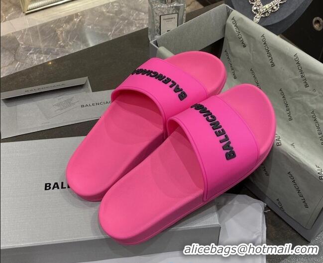 Best Luxury Balenciaga Flat Slide Sandals 031014 Pink 2021