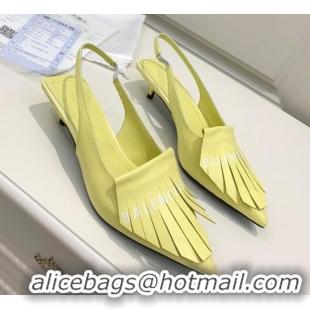 Grade Design Balenciaga Tassel Slingback Pumps 3cm 031124 Yellow