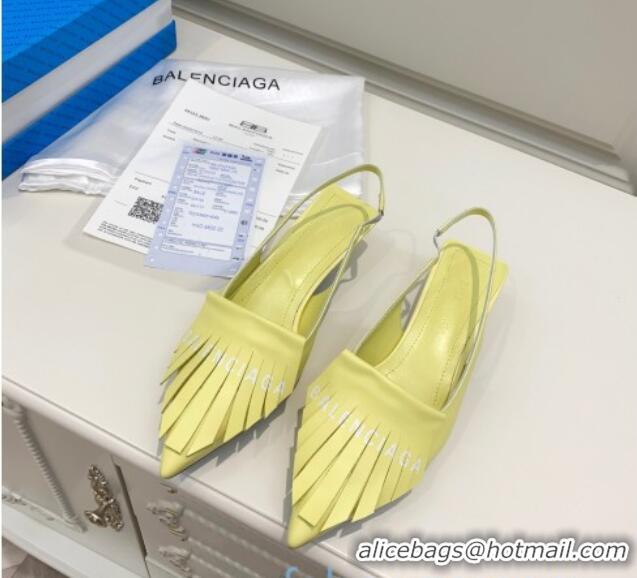 Grade Design Balenciaga Tassel Slingback Pumps 3cm 031124 Yellow