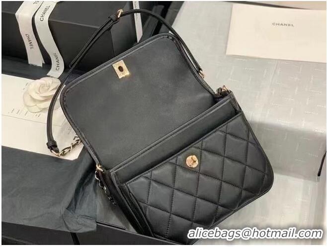 Famous Brand Chanel Cross-body Original Leather Bag AS2447 Black