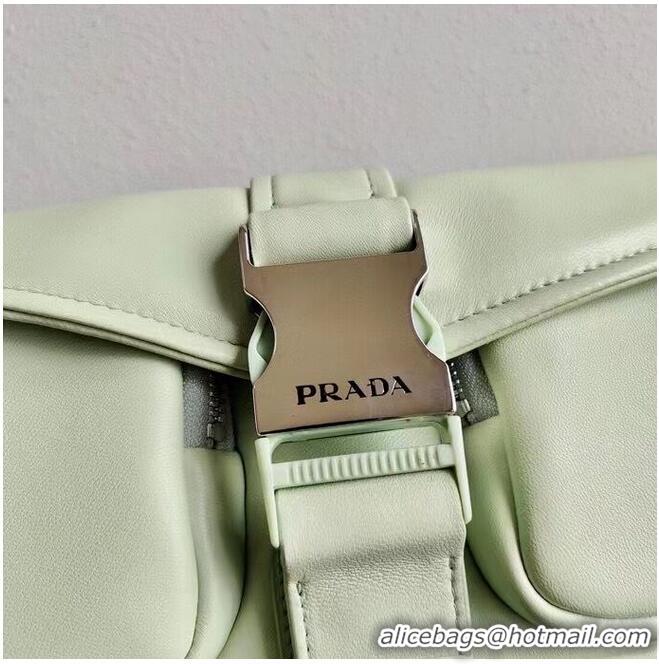 Trendy Design Prada Pocket nylon and brushed leather bag 1BD295 Green