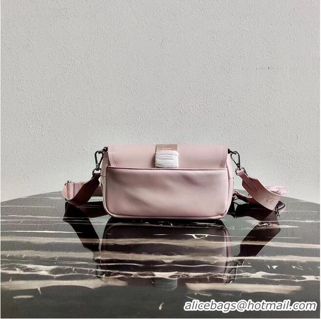 Well Crafted Prada Pocket nylon and brushed leather bag 1BD295 Pink