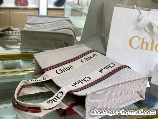 Good Product Chloe Cloth & leather 6C026 Brown