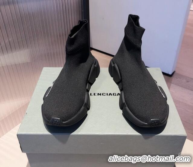 Classic Hot Balenciaga Speed Knit Sock Boot Sneaker 051009 Black 2021