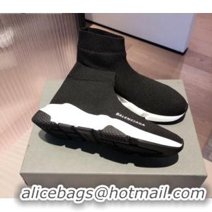 Good Quality Balenciaga Speed Knit Sock Boot Sneaker 051009 Black 2021