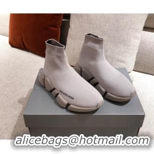 Purchase Balenciaga Speed Knit Sock Boot Sneaker 051009 Grey 2021