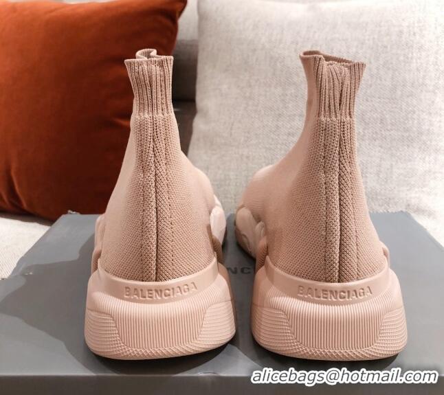 Best Grade Balenciaga Speed Knit Sock Boot Sneaker 051009 Nude 2021