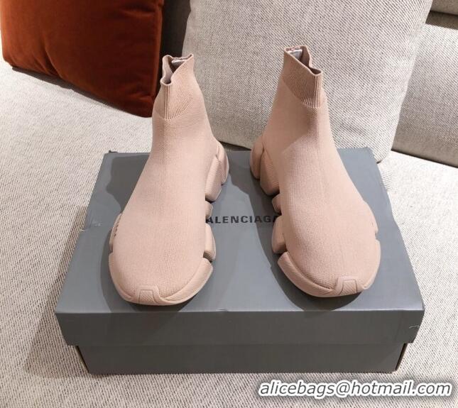 Best Grade Balenciaga Speed Knit Sock Boot Sneaker 051009 Nude 2021