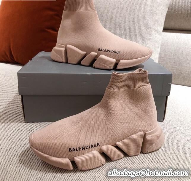 Best Grade Balenciaga Speed Knit Sock Boot Sneaker 051009 Nude 2021