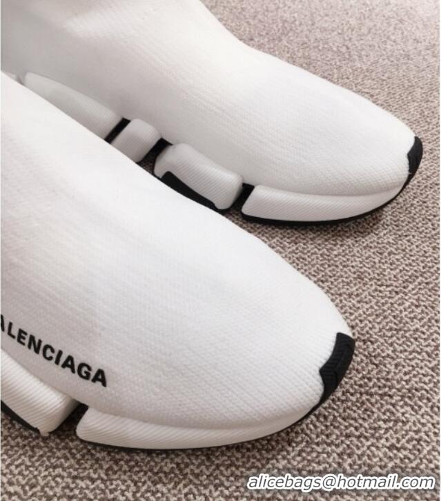 Top Design Balenciaga Speed Knit Sock Boot Sneaker 051009 White 2021