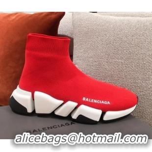 Cheap Price Balenciaga Speed Knit Sock Boot Sneaker 051009 Red 2021