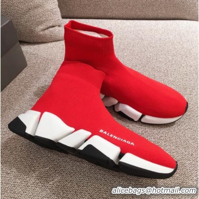 Cheap Price Balenciaga Speed Knit Sock Boot Sneaker 051009 Red 2021