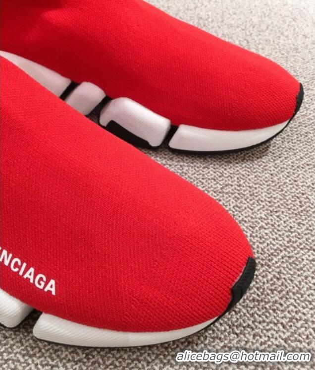 Cheap Price Balenciaga Speed Knit Sock Boot Sneaker 051009 Red 2021