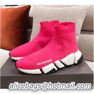 Top Quality Balenciaga Speed Knit Sock Boot Sneaker 051009 Pink 2021