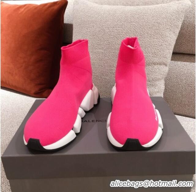 Top Quality Balenciaga Speed Knit Sock Boot Sneaker 051009 Pink 2021