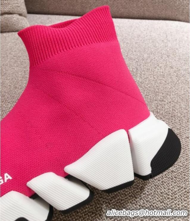 Top Quality Balenciaga Speed Knit Sock Boot Sneaker 051009 Pink 2021