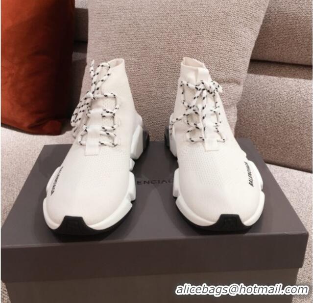 Most Popular Balenciaga Speed Knit Sock Boot Sneaker 051009 White 2021