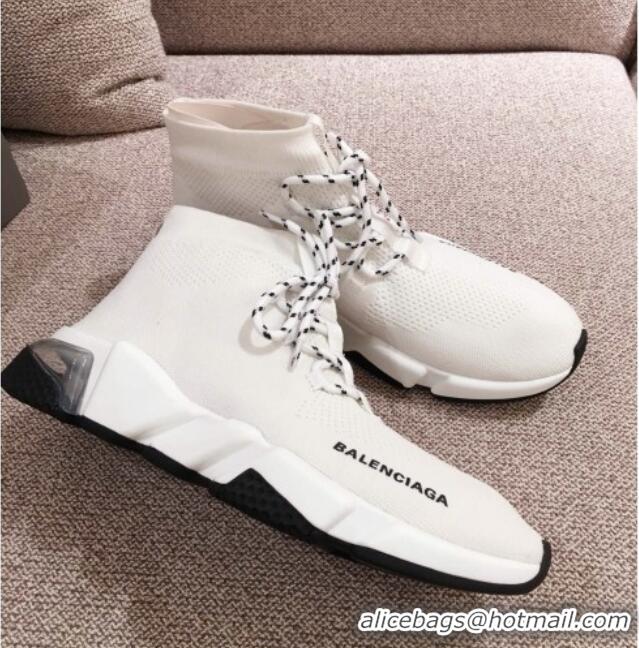 Most Popular Balenciaga Speed Knit Sock Boot Sneaker 051009 White 2021