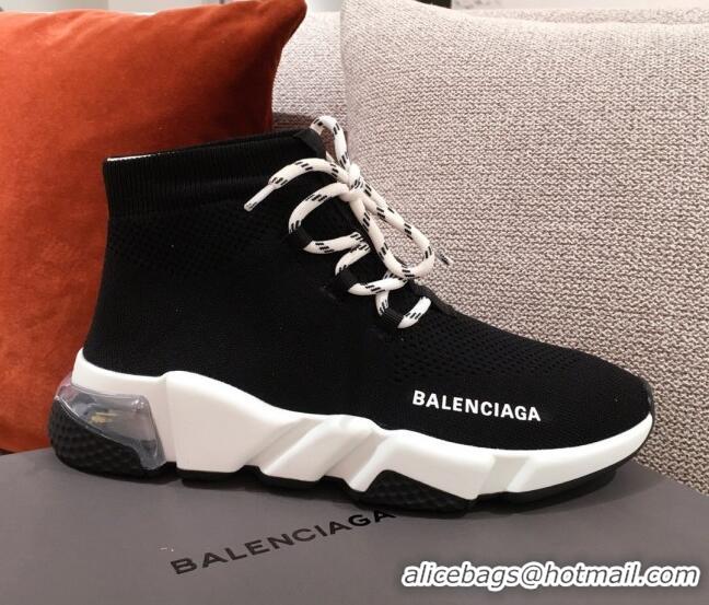 Pretty Style Balenciaga Speed Knit Sock Lace-up Boot Sneaker 051022 Black 2021