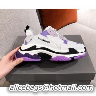 New Design Balenciaga Triple S Sneakers 051023 White/Purple 2021