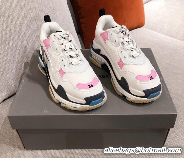 Good Quality Balenciaga Triple S Sneakers 051023 White/Pink 2021