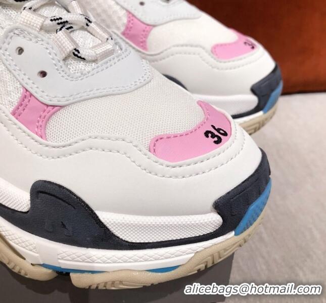 Good Quality Balenciaga Triple S Sneakers 051023 White/Pink 2021