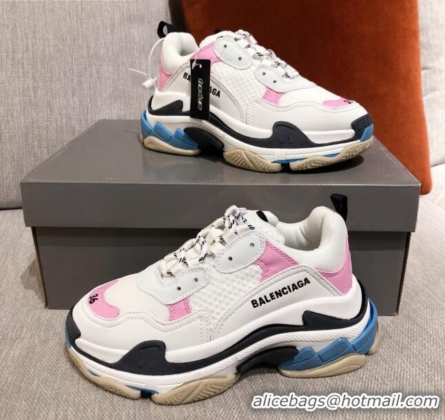 Good Quality Balenciaga Triple S Sneakers 051023 White/Pink 2021