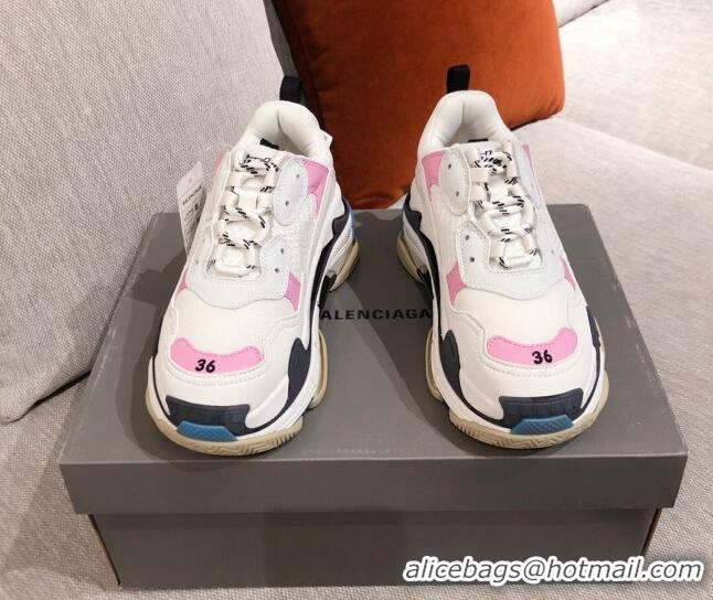 Good Quality Balenciaga Triple S Sneakers 051023 White/Pink 2021