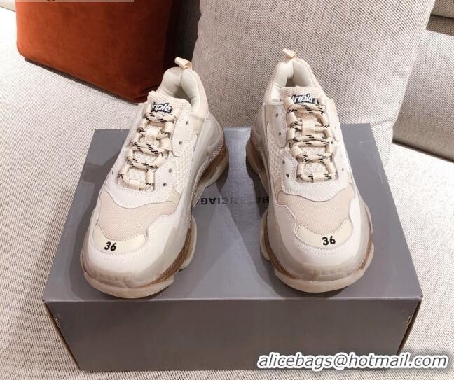 Unique Grade Balenciaga Triple S Sneakers 051023 Beige 2021