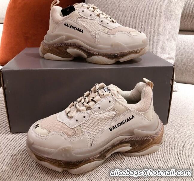 Unique Grade Balenciaga Triple S Sneakers 051023 Beige 2021