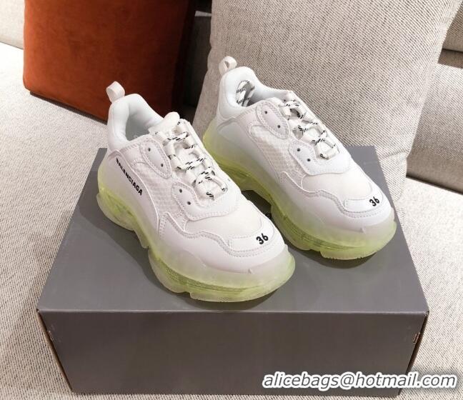 Best Quality Balenciaga Triple S Sneakers 051023 White/Green 2021