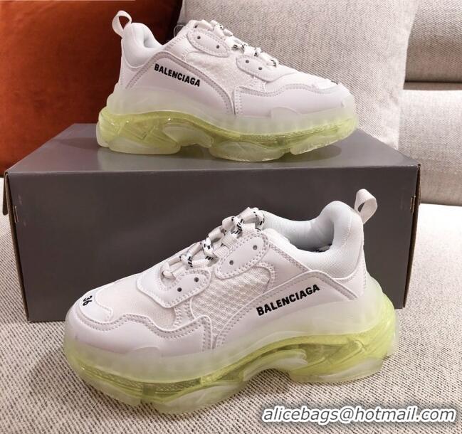 Best Quality Balenciaga Triple S Sneakers 051023 White/Green 2021