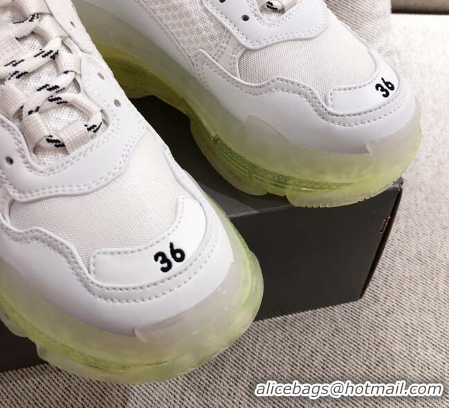 Best Quality Balenciaga Triple S Sneakers 051023 White/Green 2021